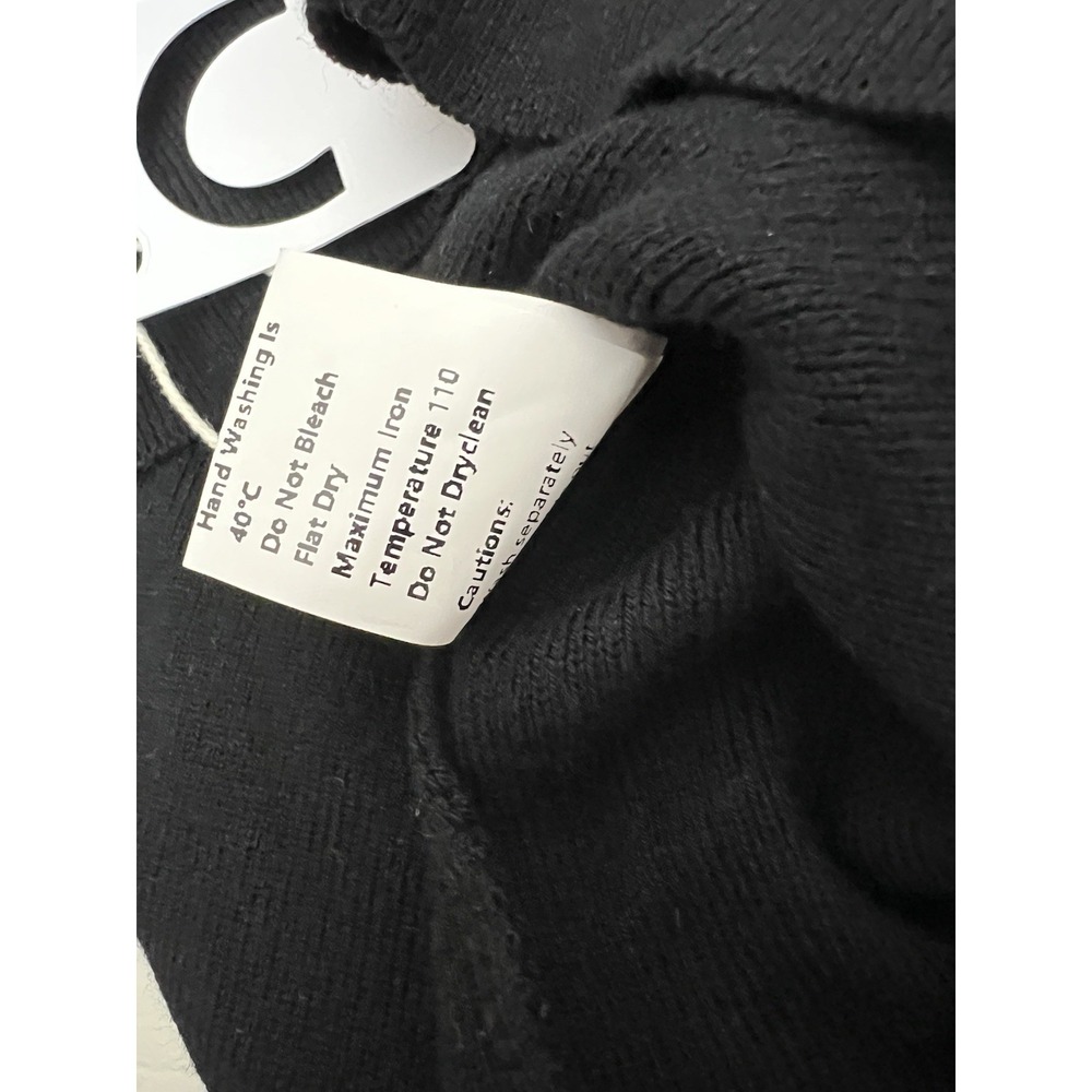 Commense New Off Shoulder Pleated Long Sleeve Black Knit Top Large (M) Coquette - Picture 6 of 8
